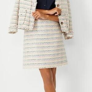 Ann Taylor Shimmer Fringe Tween Multicolor Skirt Size 4